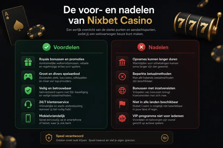 Voor- en nadelen voor de nieuwe speler